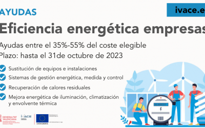 El IVACE subvencionará hasta el 55% de las mejoras en eficiencia energética en comercios y entidades