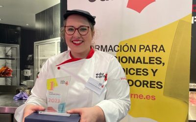 La Feria Internacional Cárnica Meat Attraction premia a la valenciana Verónica Escobar (Carnes Viver) mejor carnicera joven de España