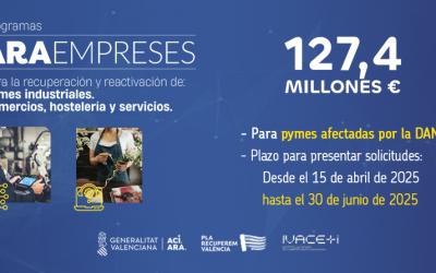 Plan Ara Empreses: Comercios y servicios afectados por la DANA podrán solicitar ayudas directas de hasta 50.000 euros