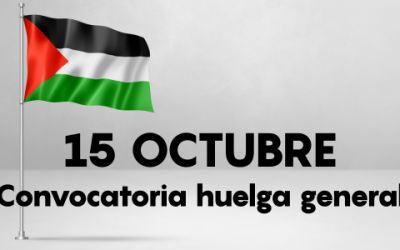Convocada huelga general en toda España el 15 de octubre en apoyo a Palestina