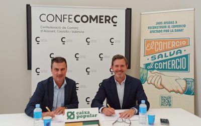 Confecomerç y Caixa Popular firman un convenio de colaboración con soluciones ajustadas a las necesidades actuales del comercio local