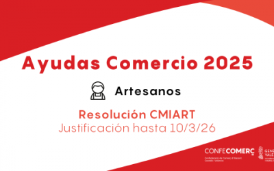 Publicada la resolución de ayudas CMIART para pymes de comercio artesanas 2025