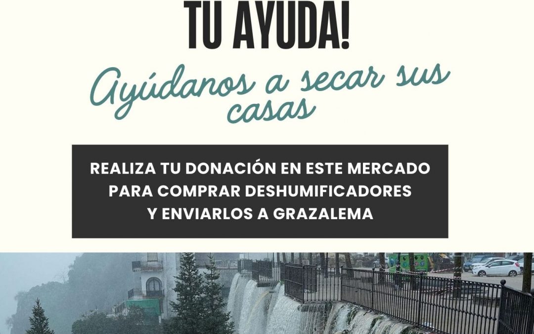 CONFEMERCATS organiza una campaña solidaria de recaudación de fondos para la compra de deshumificadores destinados a las familias de Grazalema