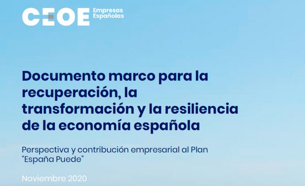 Perspectiva y contribución empresarial al Plan “España Puede” CEOE 2020