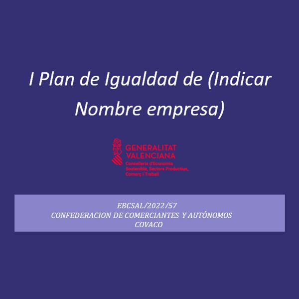 Com-iguals: Plantilla editable Plan de Igualdad